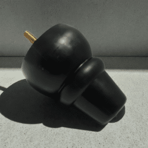 Pata para Mueble Redonda Negra con Pernillo Metálico – Alta Resistencia